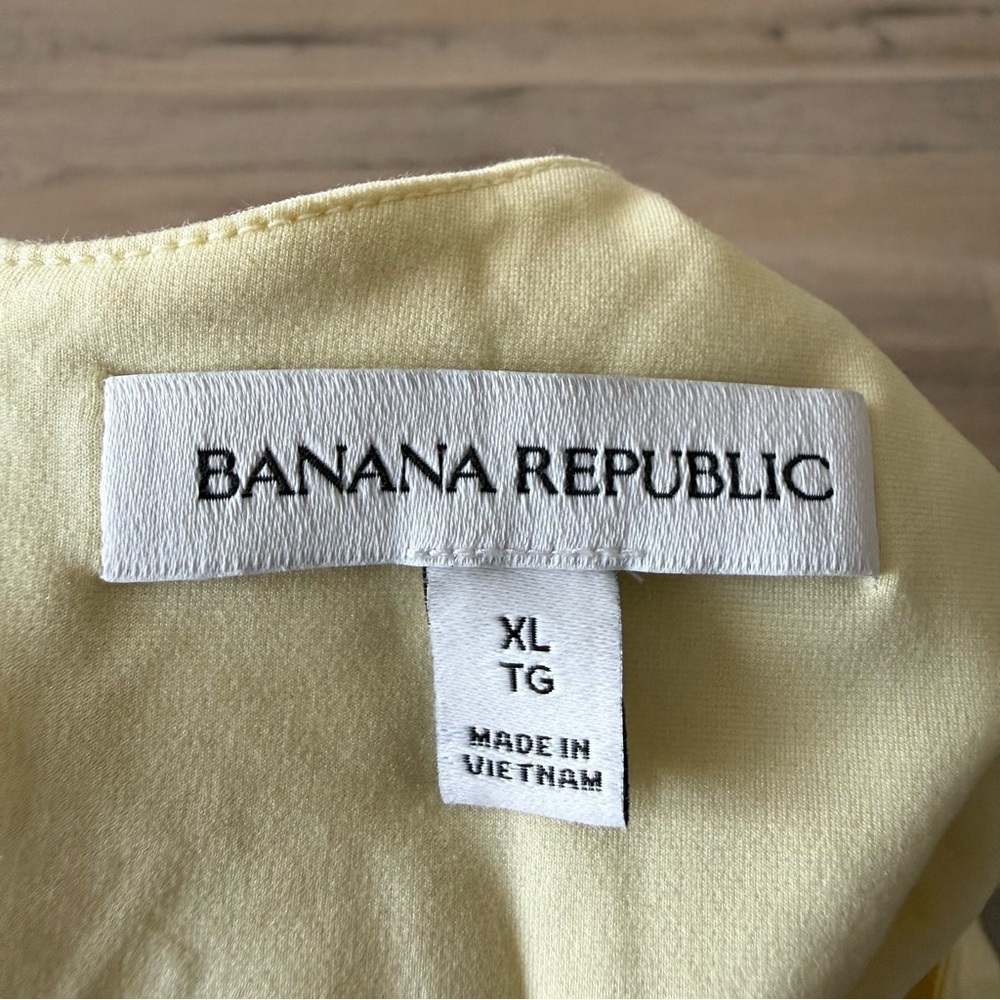Banana Republic viral butter yellow sleeveless knit jersey midi dress - XL - Picture 6 of 6